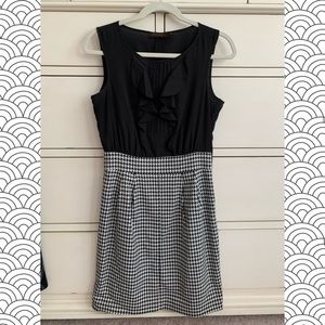 The Limited wool houndstooth and silk dress